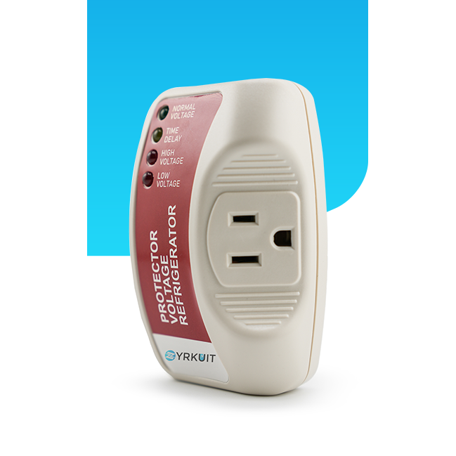 Zyrkuit Protector Electrónico de Voltaje y Sobretensión – Máxima Protección para Refrigeradores (Hasta 27 cu. ft.) | Protección Contra Altos/Bajos Voltajes, Apagones y Picos Eléctricos