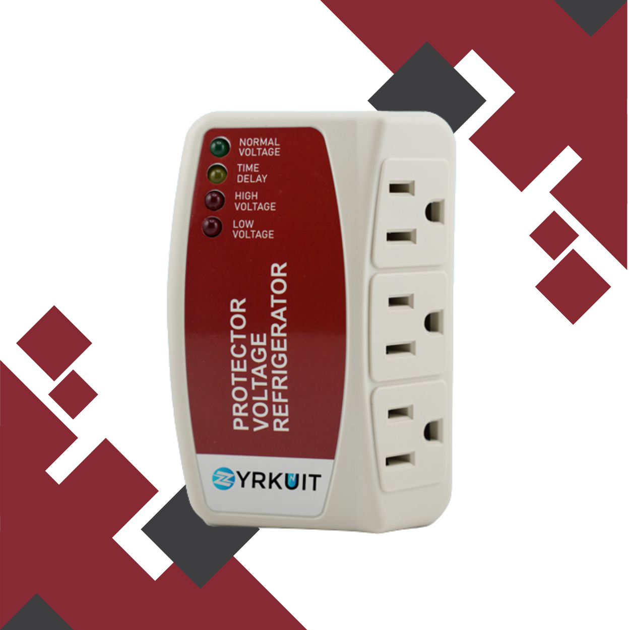 Zyrkuit Protector Electrónico de Voltaje y Sobretensión – Máxima Protección para Refrigeradores (Hasta 27 cu. ft.) | Protección Contra Altos/Bajos Voltajes, Apagones y Picos Eléctricos