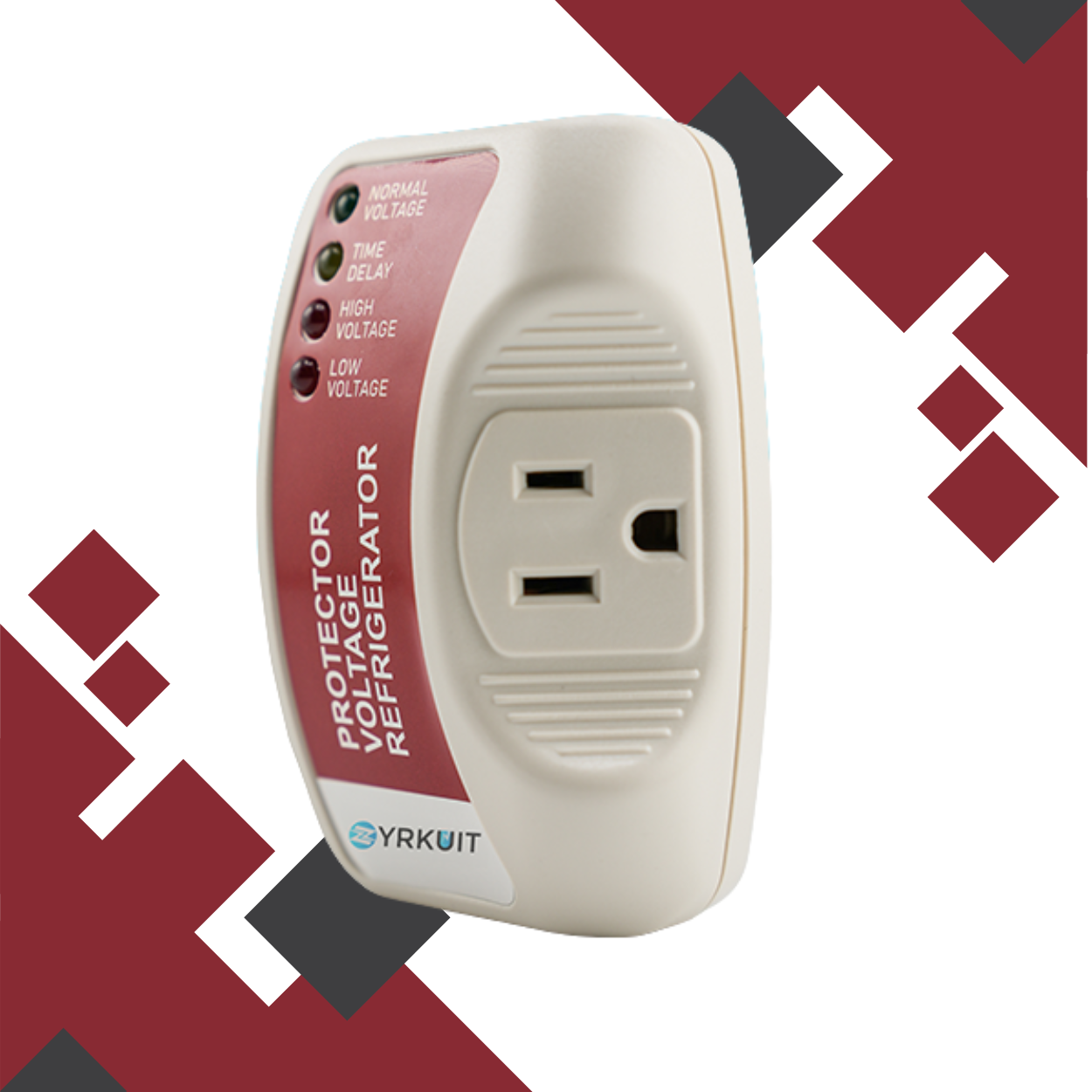 Zyrkuit Protector Electrónico de Voltaje y Sobretensión – Máxima Protección para Refrigeradores (Hasta 27 cu. ft.) | Protección Contra Altos/Bajos Voltajes, Apagones y Picos Eléctricos